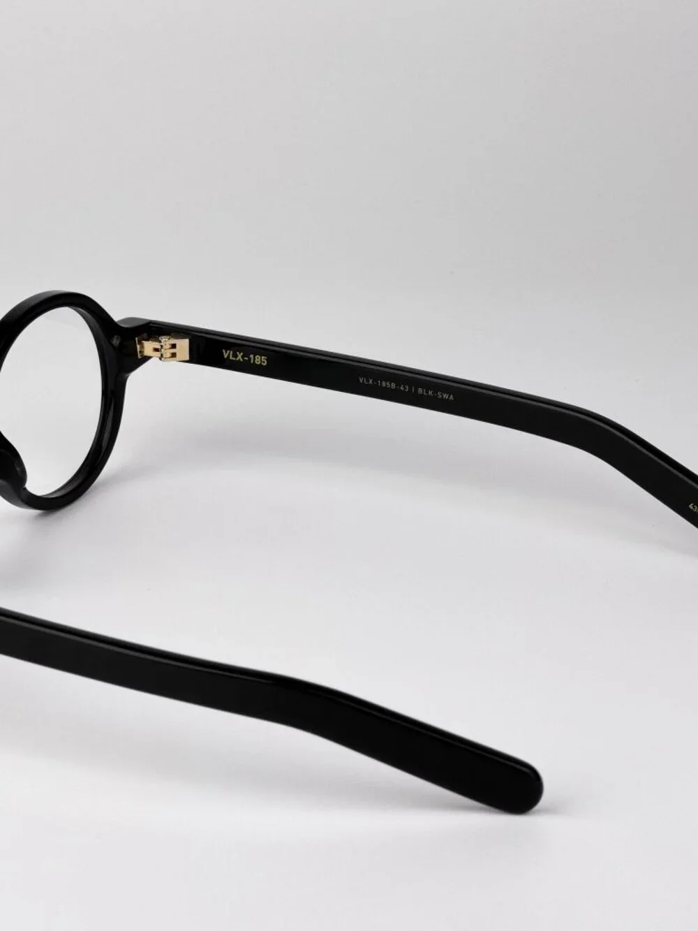 Valentino VLX-185 B Round Eyeglasses – Black with White Crystal Stones (Women)